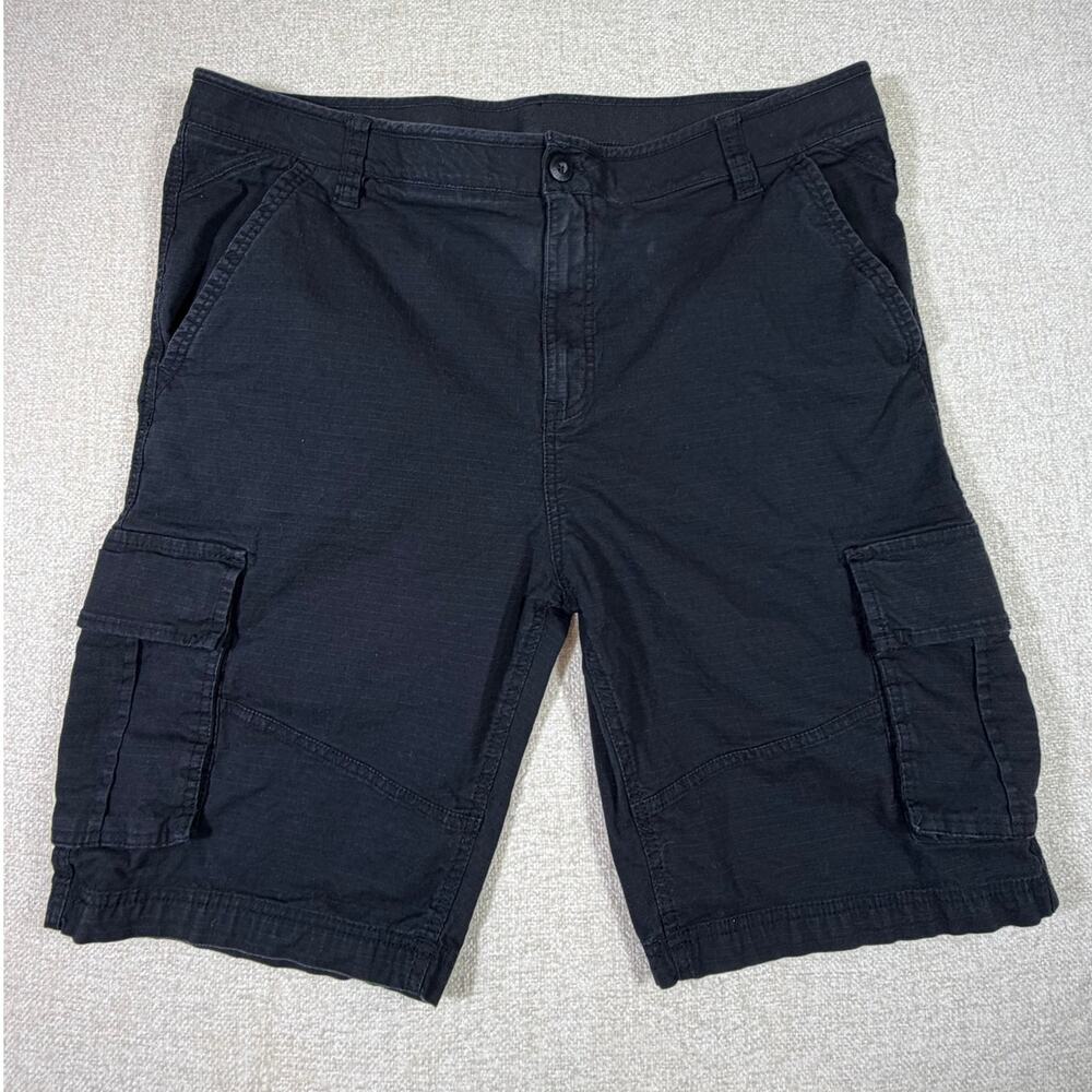 Southpole Men 40 Black Baggy Streetwear Grunge Goth Y2K Skater Cargo Shorts